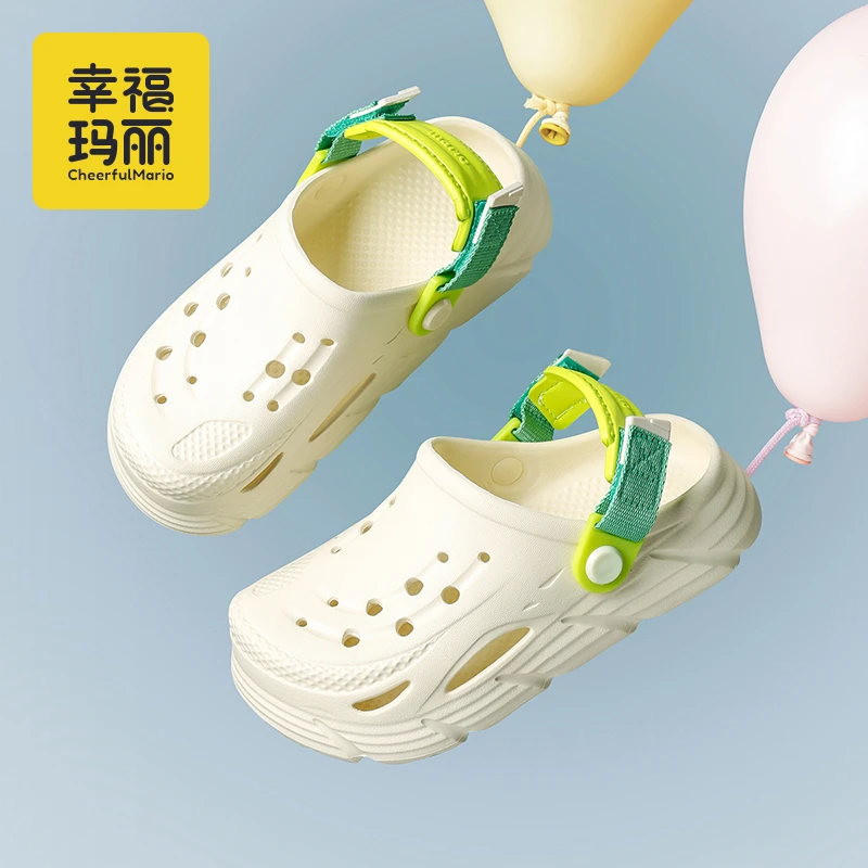 儿童凉拖鞋男童夏季外穿2025新款沙滩洞洞鞋防滑大童eva拖鞋女童