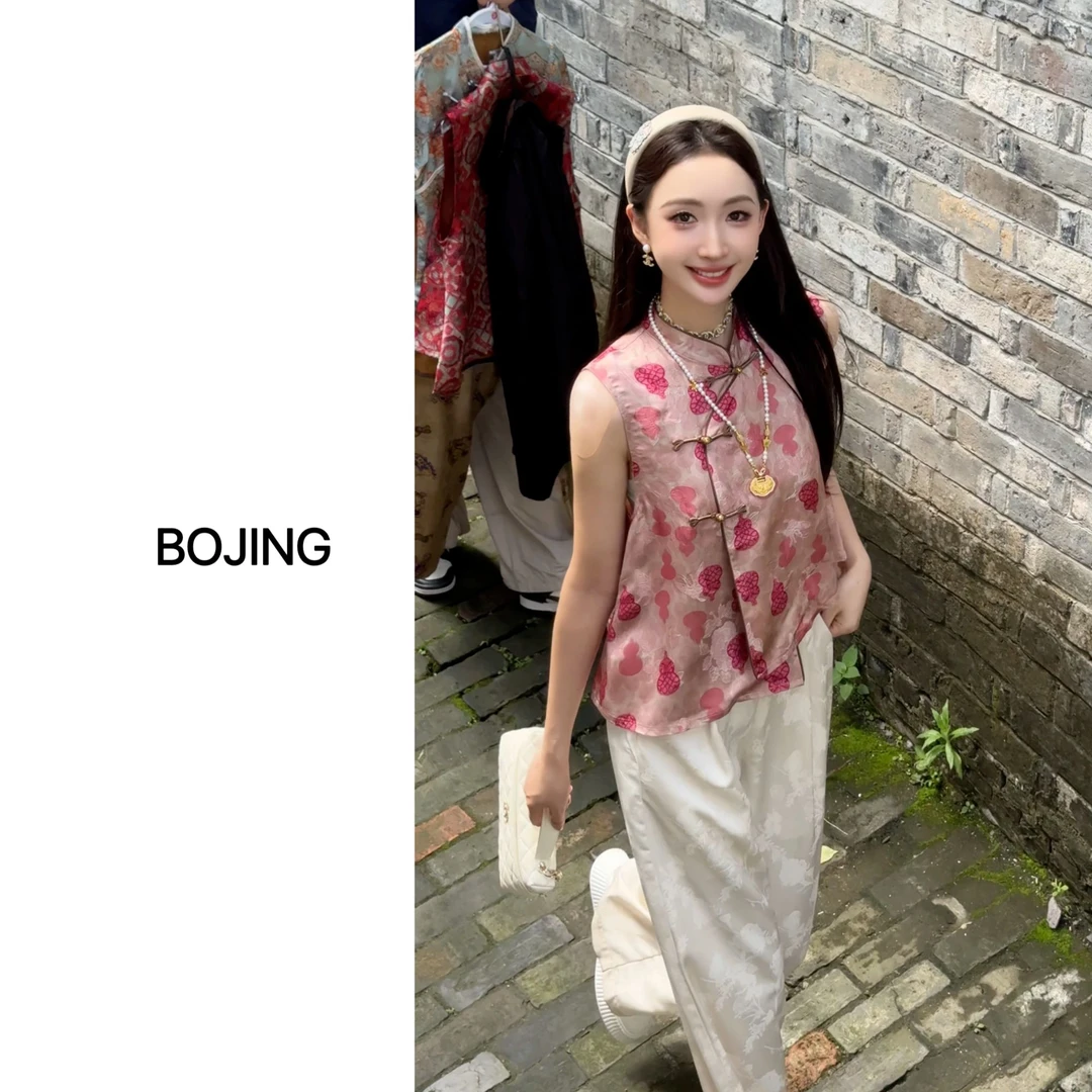 新款【福禄吉祥】夏季新中式时尚休闲无袖马甲