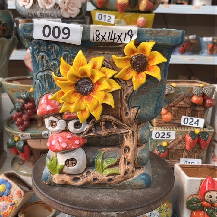 紫砂花盆粗陶材质多肉花盆