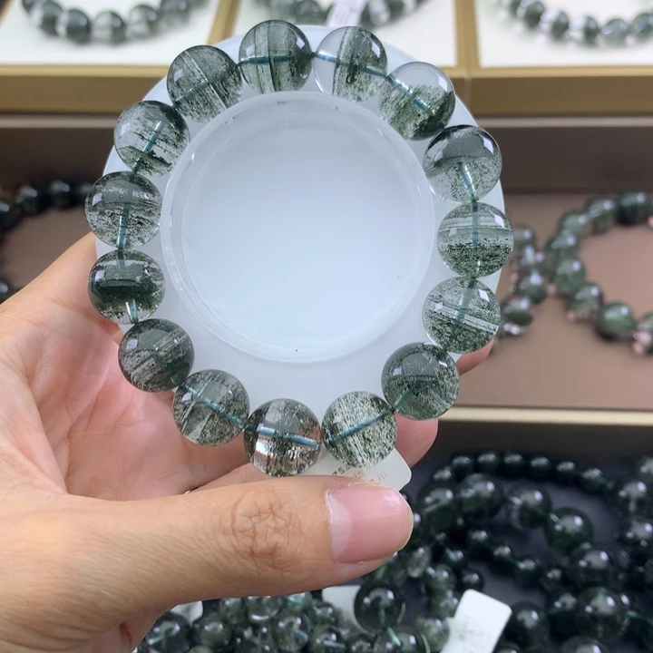 未镶嵌手链水晶绿幽灵