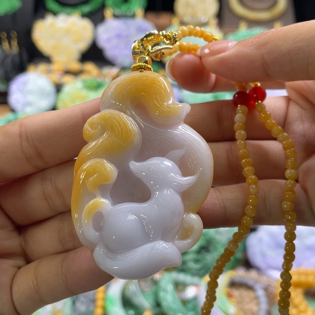 翡翠未镶嵌颈饰代编织