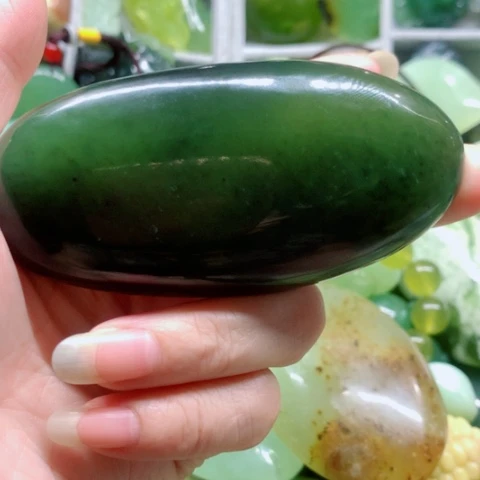 蛇纹石玉未镶嵌手把件