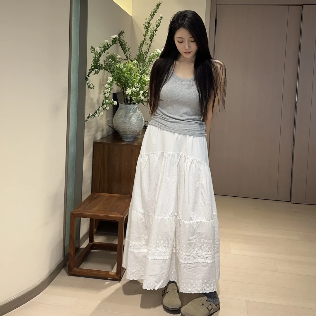 【金樱桃Golden cherry】亲子白色仙仙纯色暗绣连衣裙288051