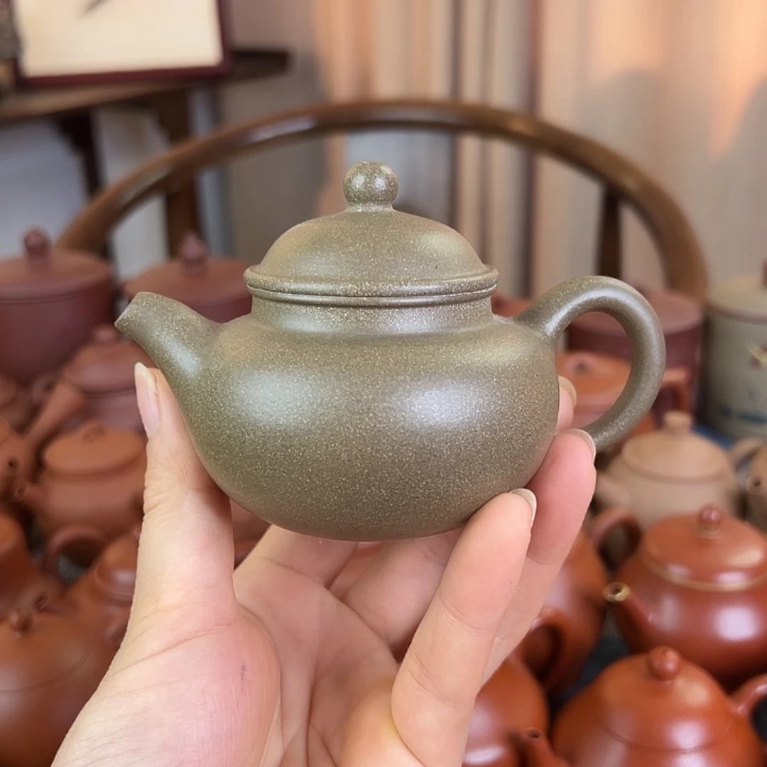 茶壶紫砂精品原矿 莲子 青段泥 150cc