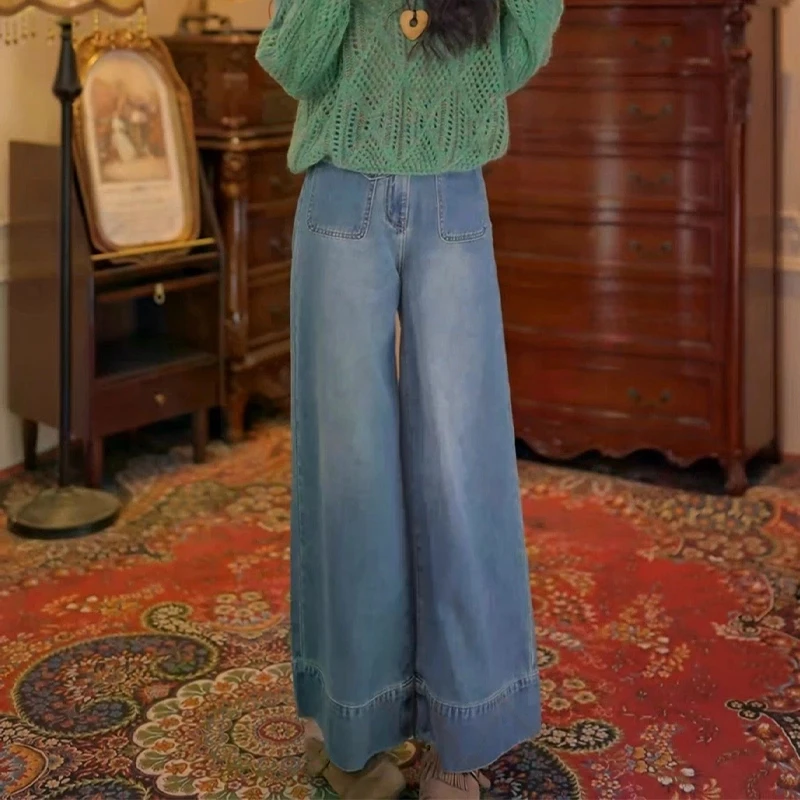 韩系通勤套装女2025夏季新款气质V领无袖衬衫t恤高腰阔腿裤两件套