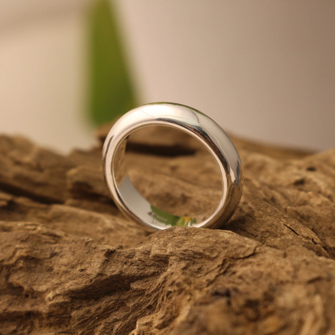 足银银制品 足银999银戒指足银戒指银饰首饰手工定制锤纹戒指素圈