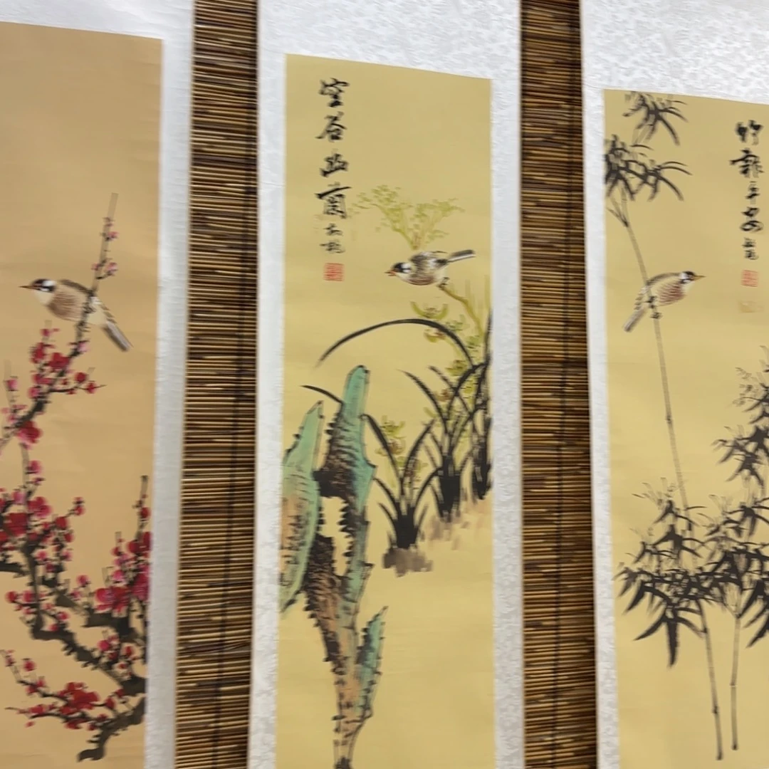 国画QB四幅一套作品！带证书！只限一单