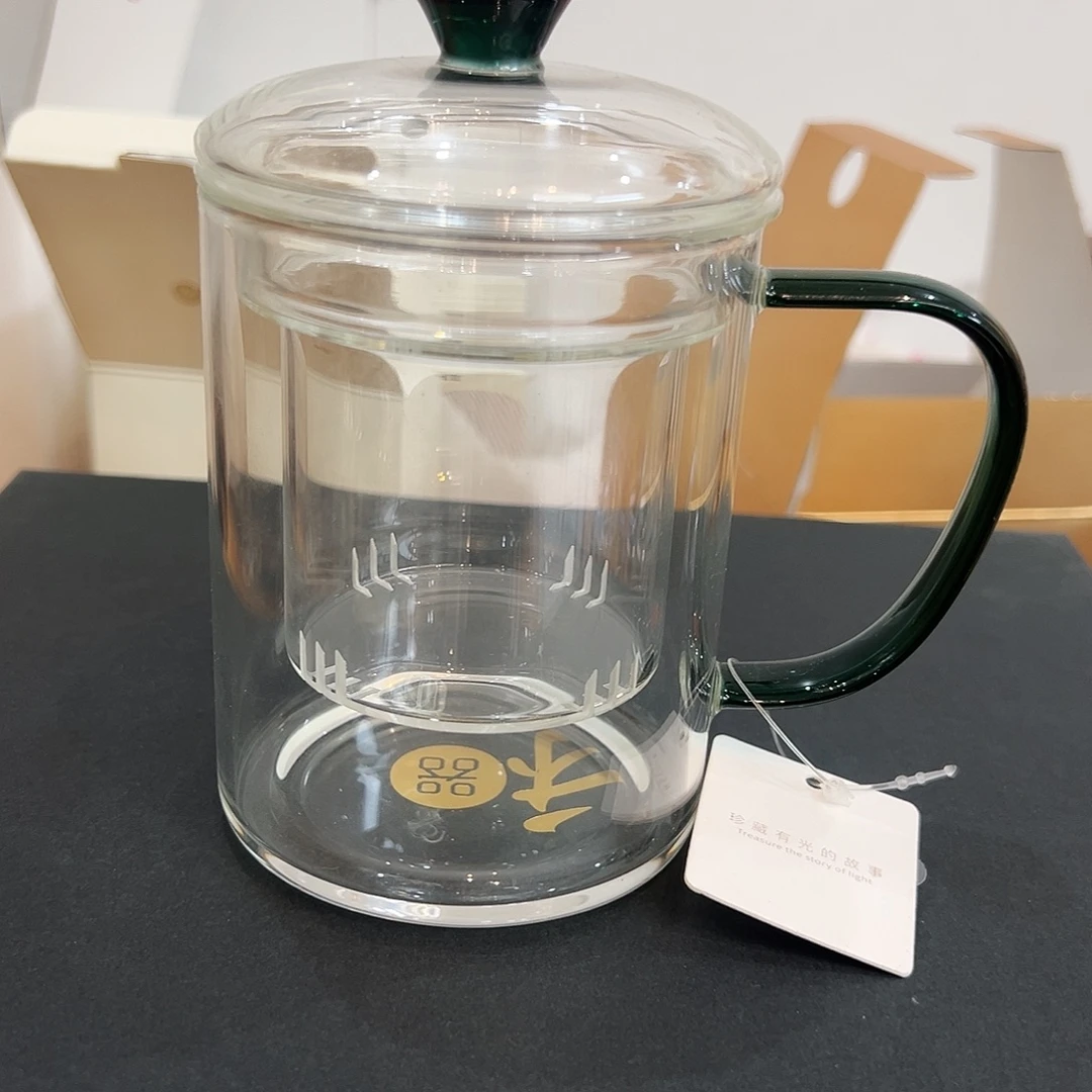 冰***雨禾器清新杯墨绿色