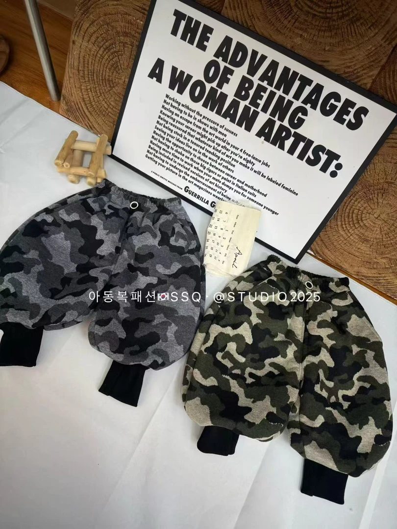 破价-w5457迷彩奶哈羊羔绒厚绒休闲裤