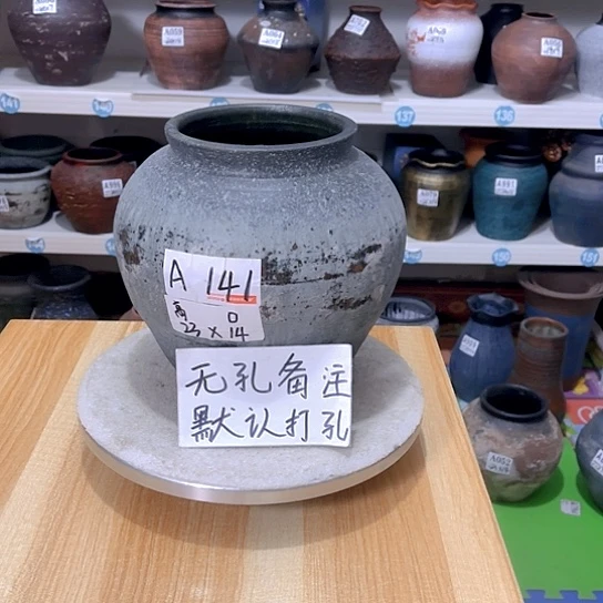 红陶手工制作工艺花盆