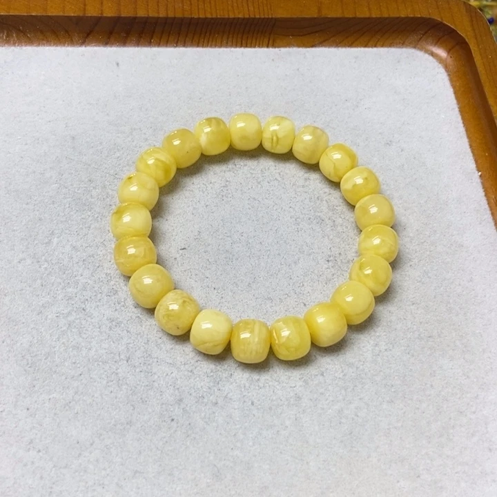 蜜蜡未镶嵌裸石手串