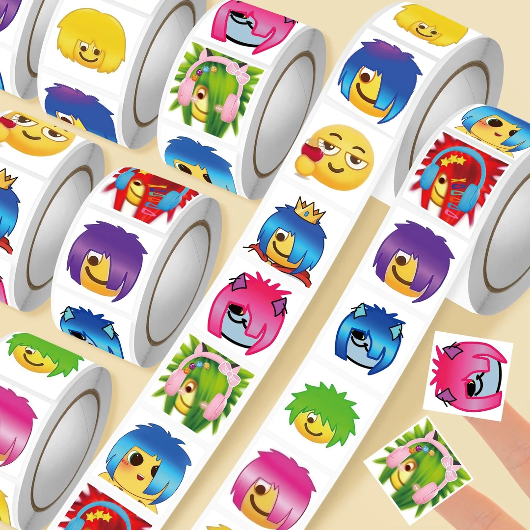 【公主】杀马特非主流表情包卷卷贴小黄豆贴画diy包括emoji趣味抽象