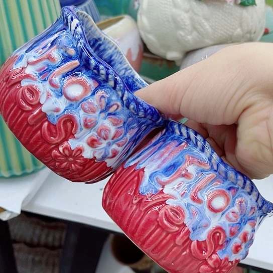 多肉绿植陶瓷花盆9.9包邮，有孔