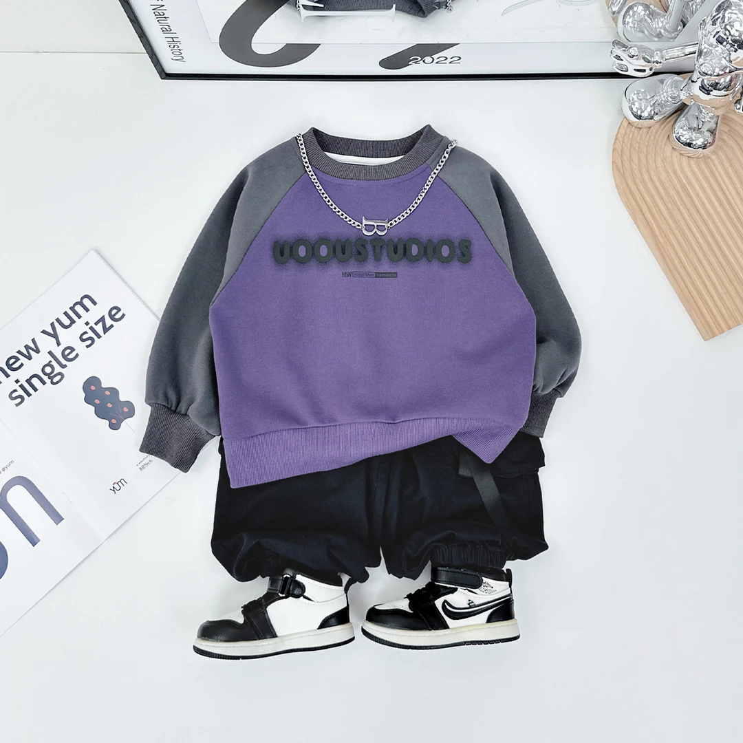 儿童卫衣长袖2025新款秋装男童春秋上衣 D-HZ24759 悠悠童话童装