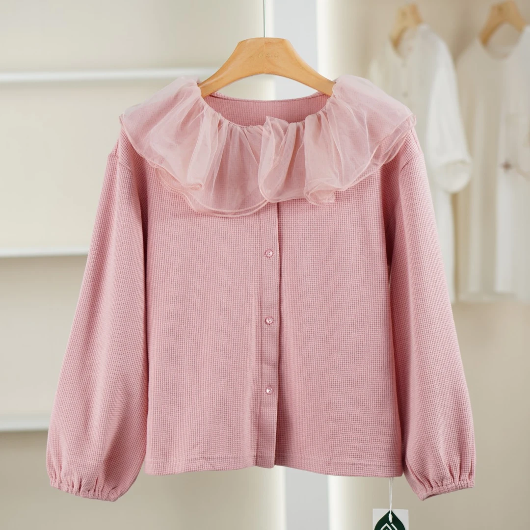 麦迪尚品 一路童行【植】31129655 春季儿童大翻领长袖开衫女童