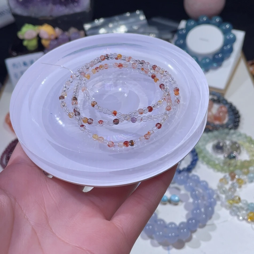 未镶嵌手链水晶锦鲤胶花水晶3mm