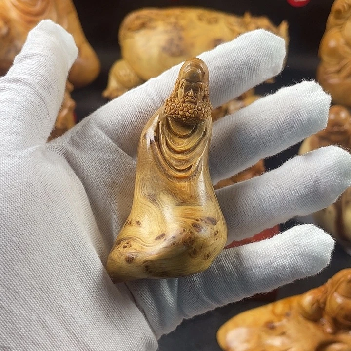 柏木（崖柏）达摩手把件