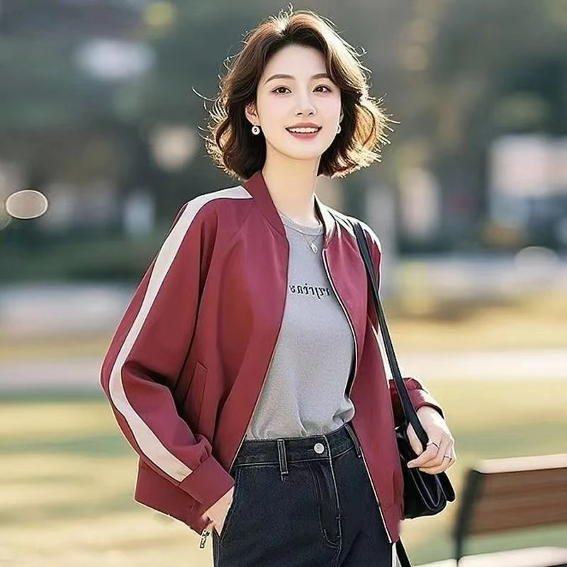 2025春秋新款又酷又飒减龄高级感超好看棒球服休闲百搭夹克外套女