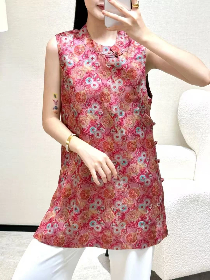 夏季新中式国风中长款上衣女时尚气质复古百搭网红旗袍裙