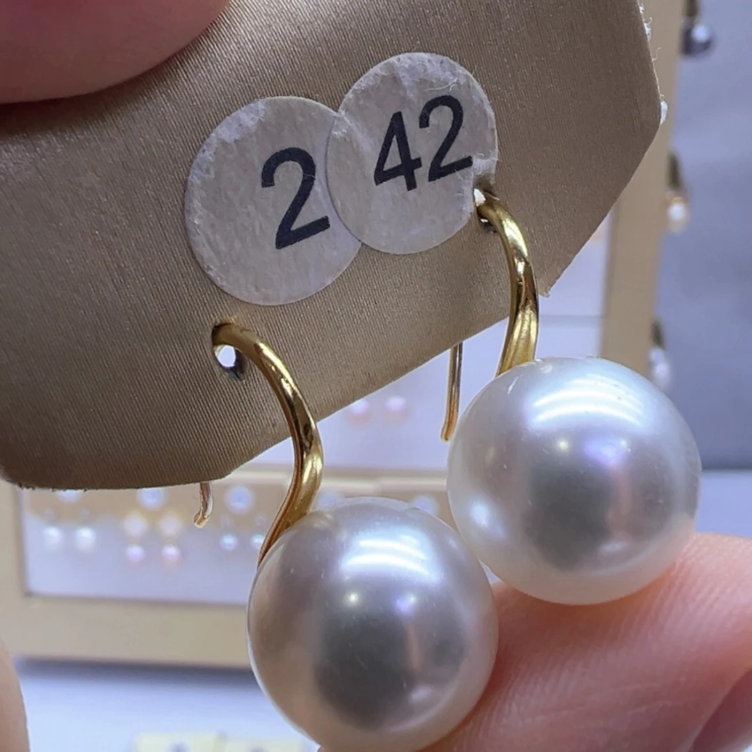 银S925镶嵌淡水珍珠耳饰