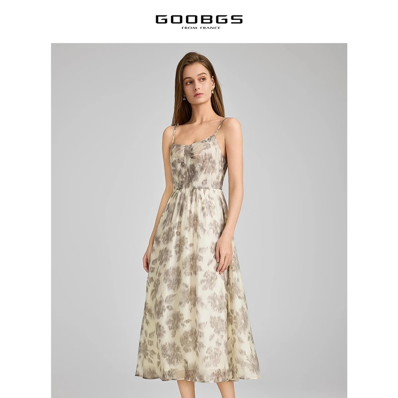 【谷邦L+】谷邦GOOBGS 印花吊带连衣裙 G4242208-6
