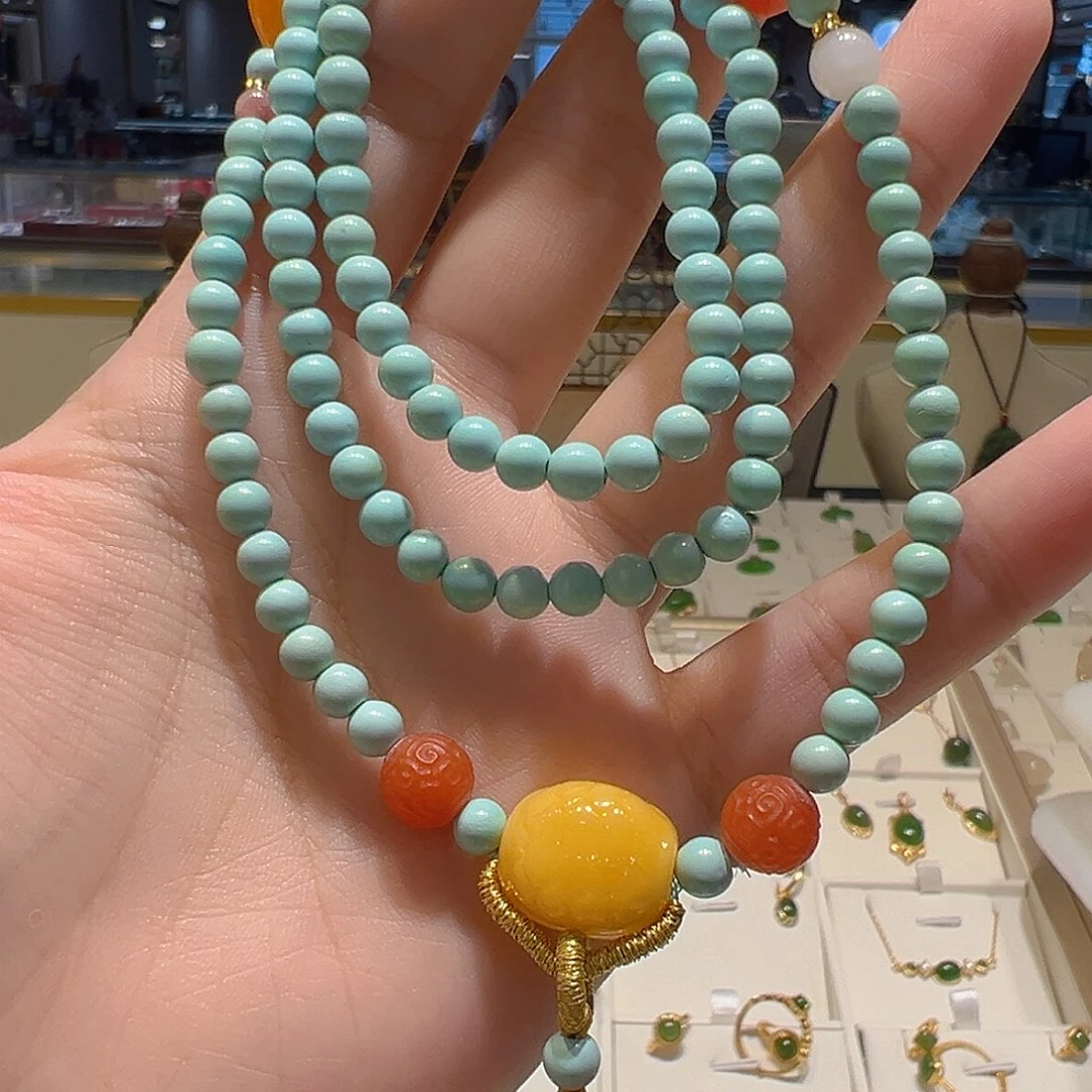 绿松石未镶嵌颈饰1234567890