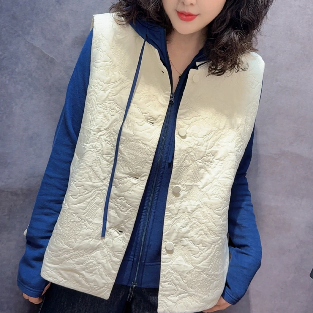 水淼25年冬季新款1458-时尚百搭 国风棉马甲