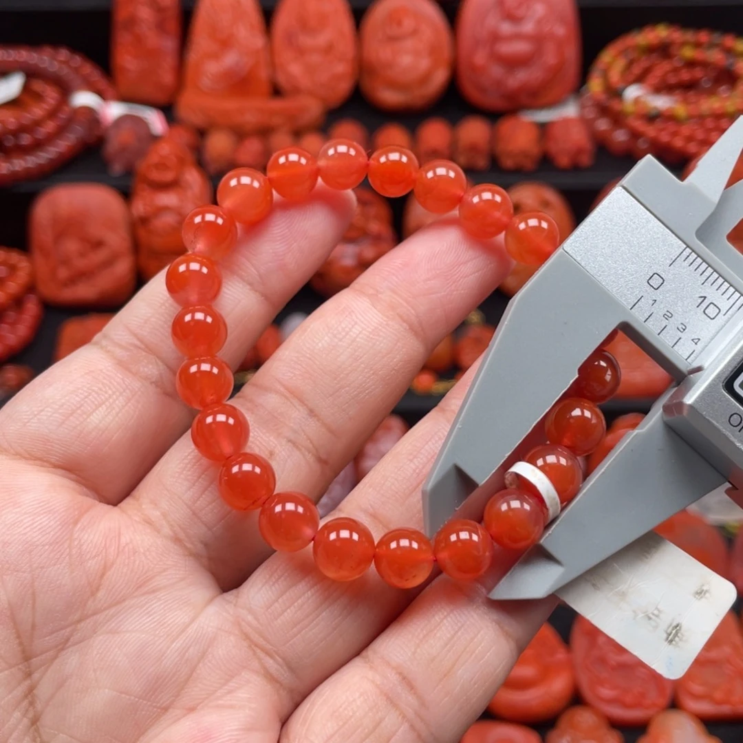 南红玛瑙未镶嵌卡8.3保山冰红单圈