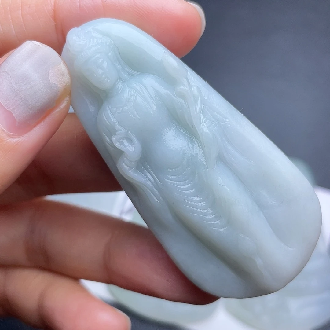 定制翡翠未镶嵌翡翠吊坠