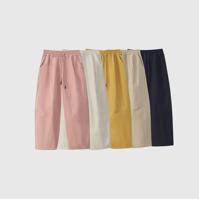 【蔓迪欧尚】2025夏季冰凉百搭薄款显瘦八分九分气球裤 (863-856) A