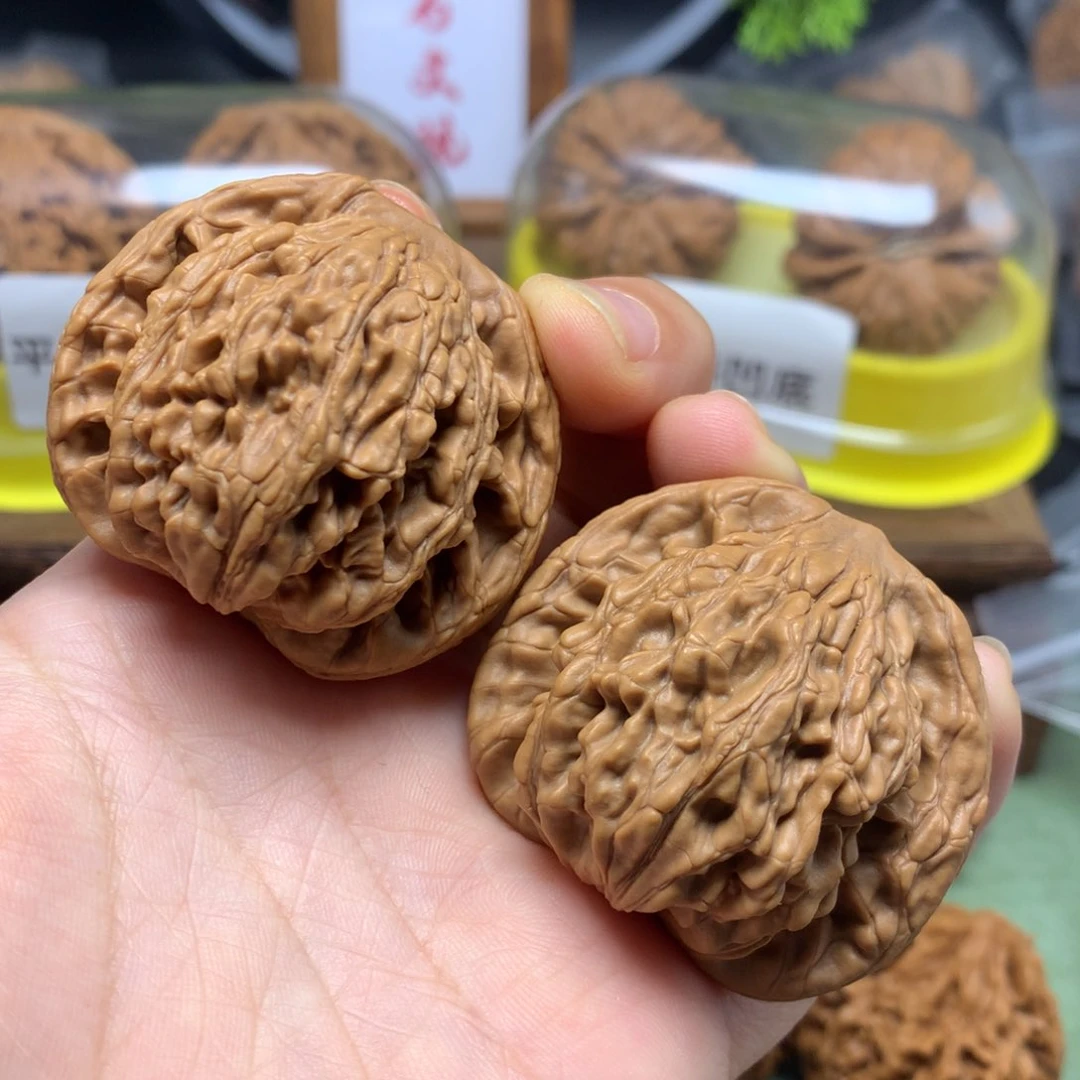 文玩核桃把件45虎头