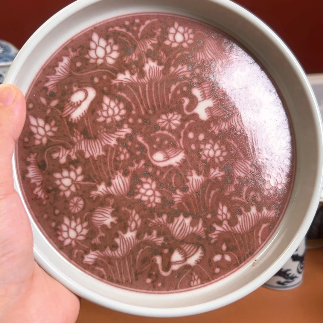 M***e景德镇手绘釉里红壶承