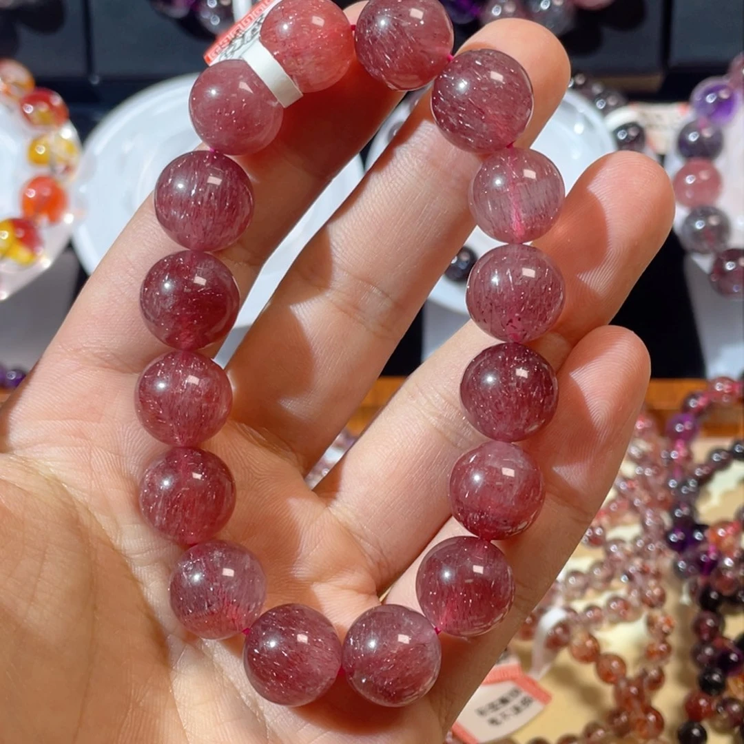 未镶嵌手链水晶红超13.5