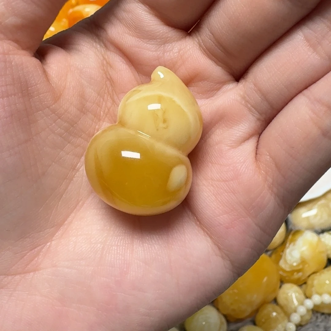 琥珀未镶嵌裸石蜜蜡葫芦