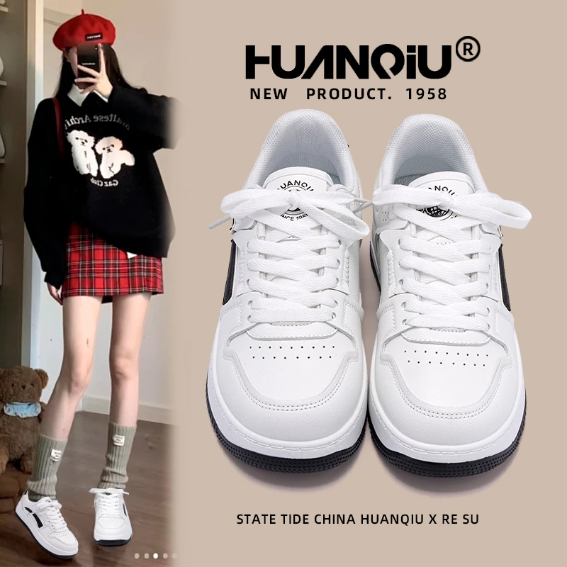 环球厚底情侣板鞋2025秋季新款厚底增高爆款潮鞋设计感休闲小白鞋