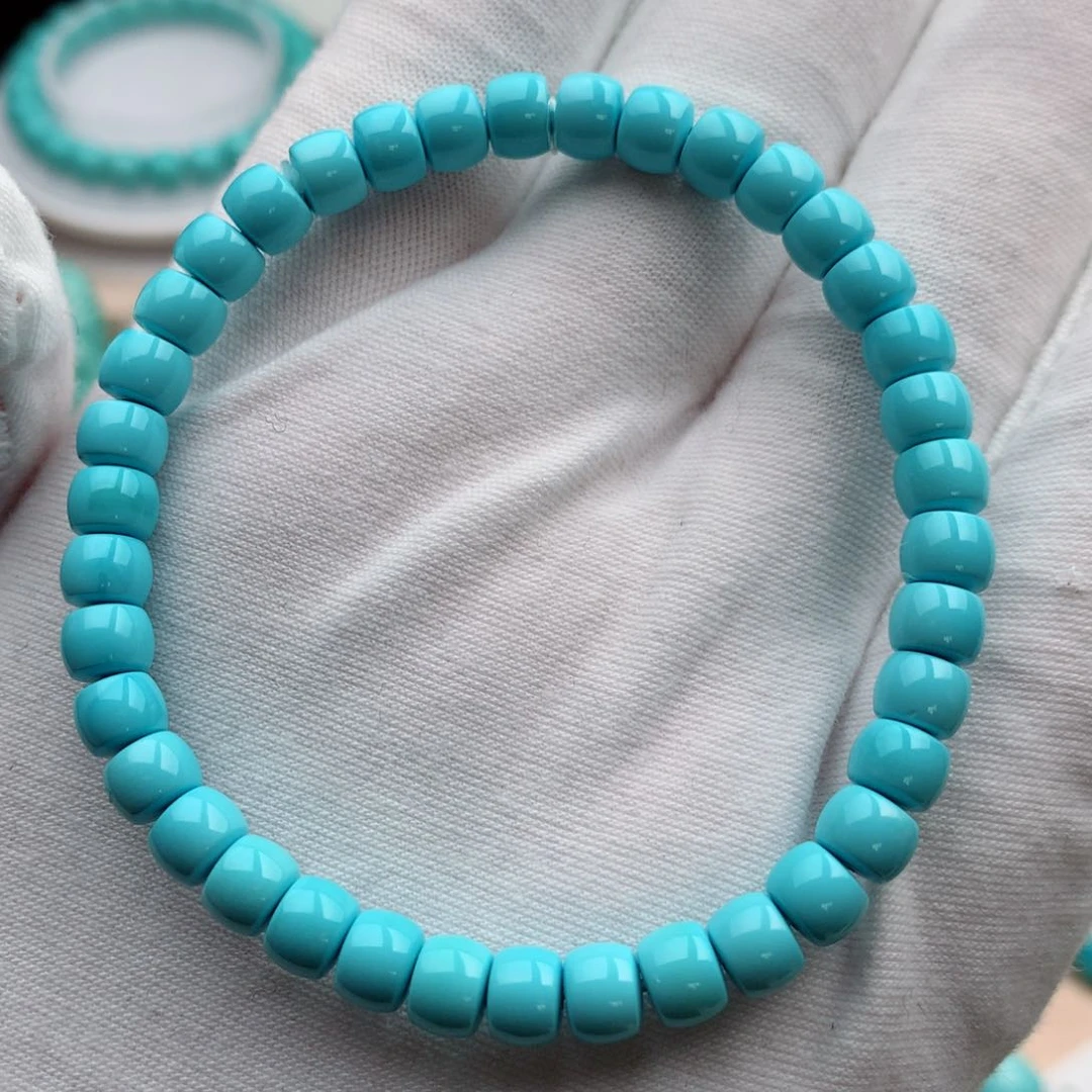 绿松石珠宝奇石未镶嵌直径：6.2mm