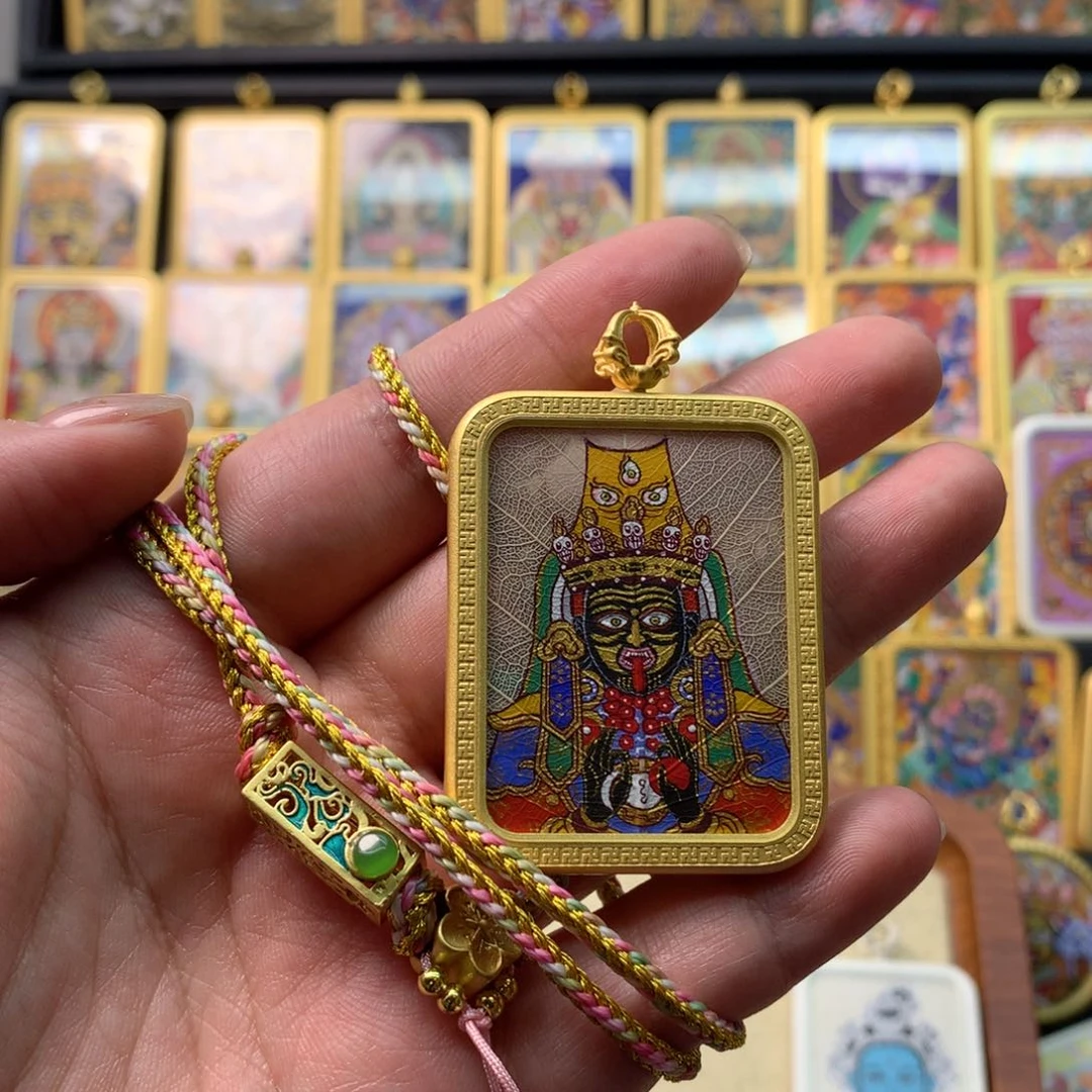 吊坠、****纯手绘唐卡，扎基了拉姆