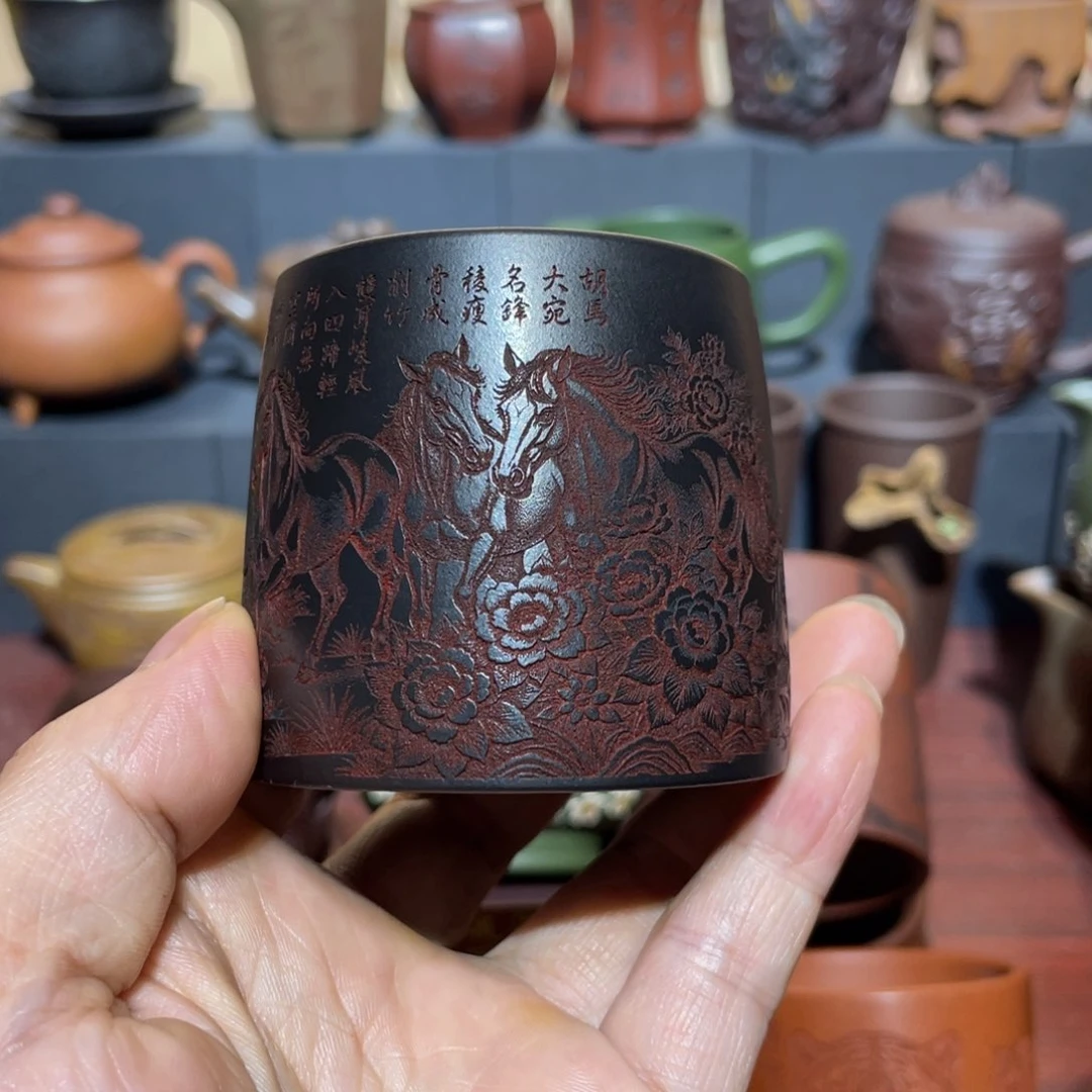 原矿紫砂手工主人杯