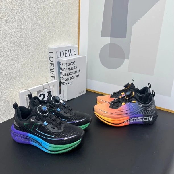 【33-43码 皮面】新款爆米花青少年皮面运动跑步鞋