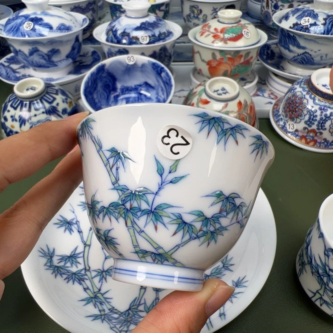 陶瓷景德镇纯手工纯手绘茶具木木23