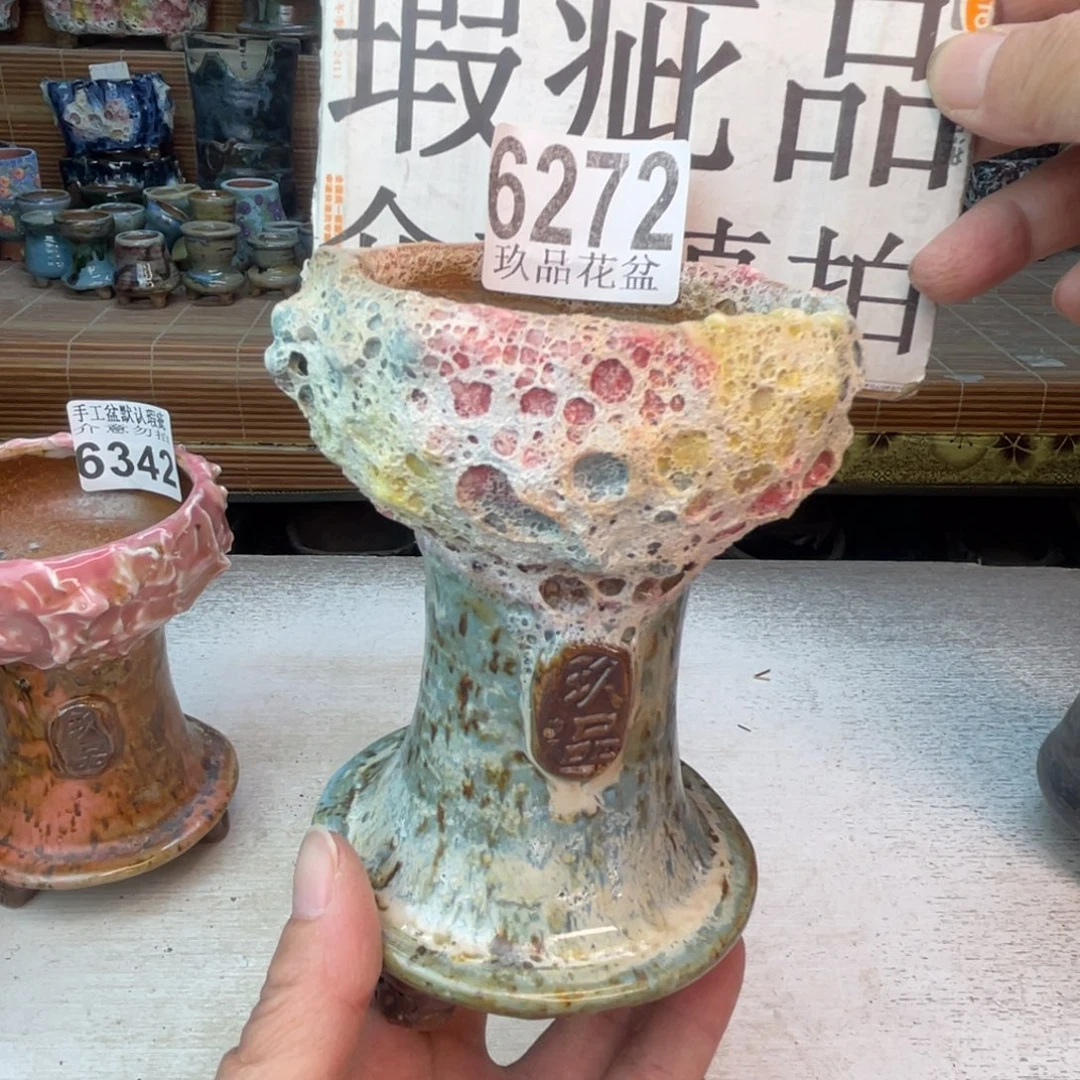 手工花盆默认瑕疵完美者勿拍