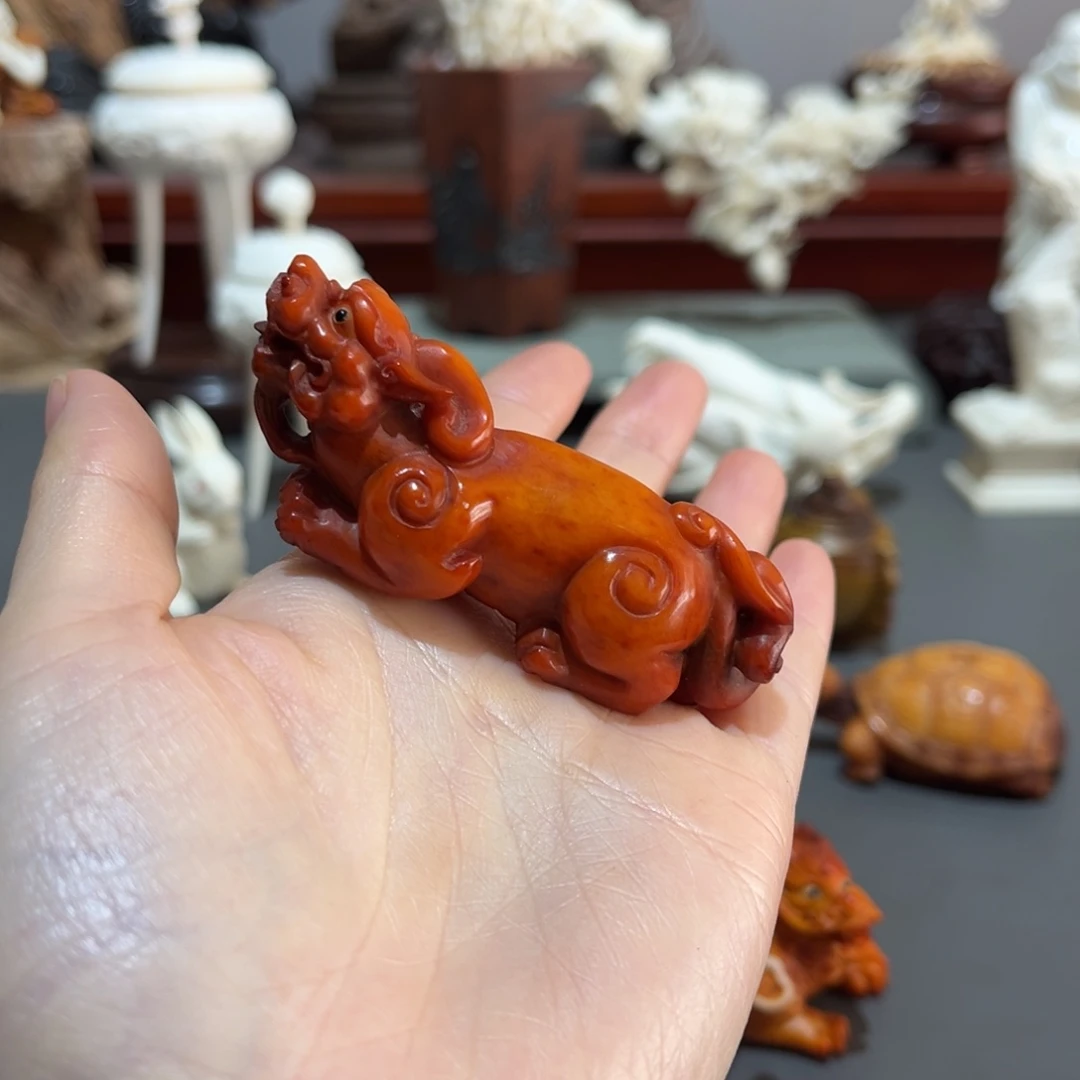 木牧*鹿角工艺品摆件