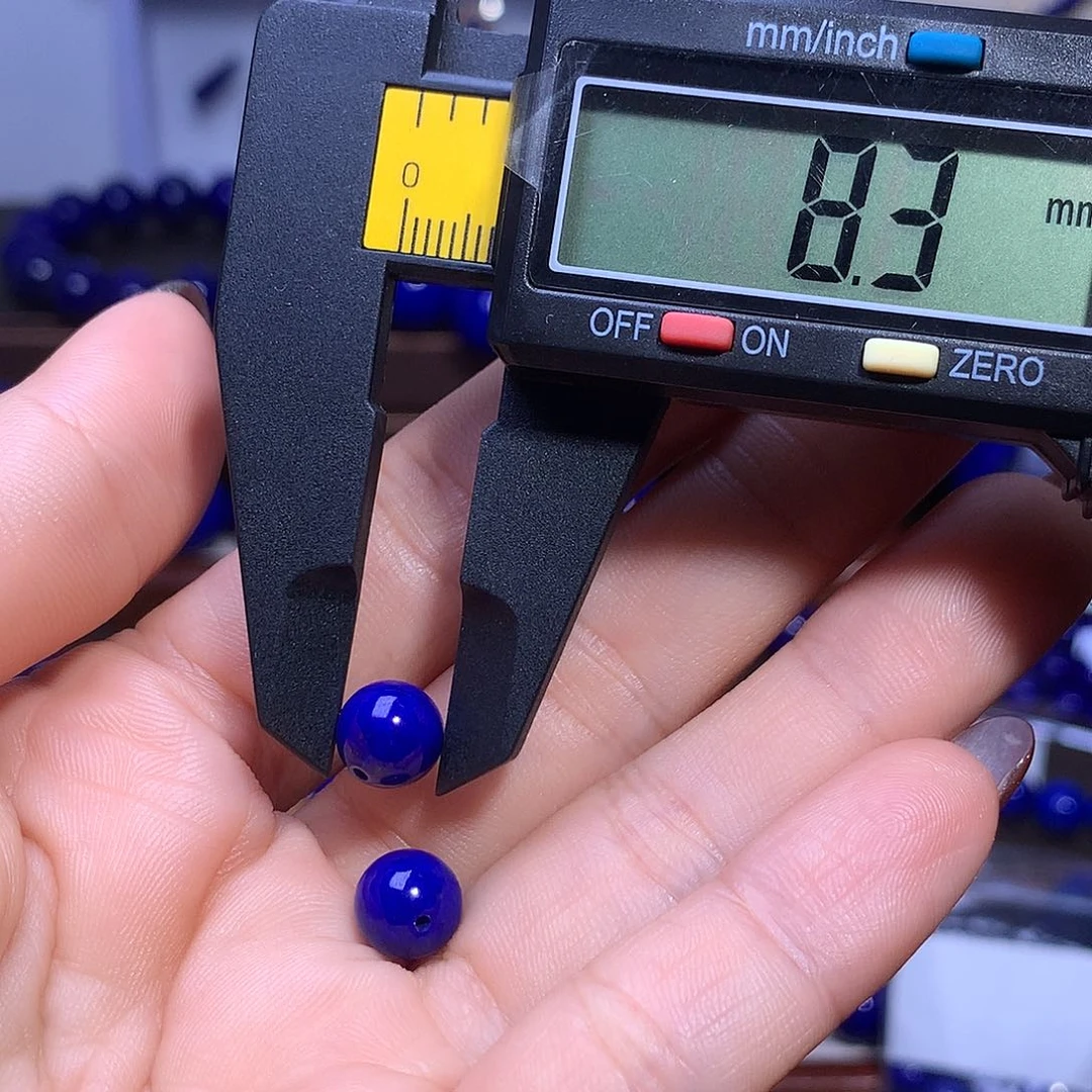 用***6青金石未镶嵌精品精品8.3m一对