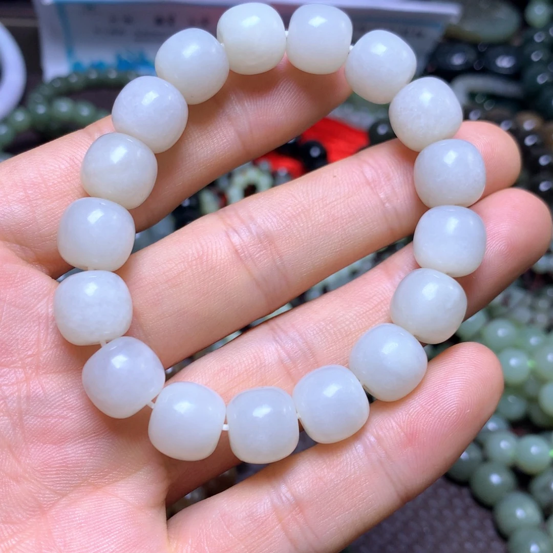 和田玉未镶嵌手串12