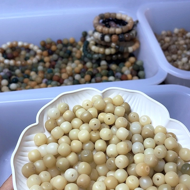 吊坠白玉菩提白玉菩提10微瑕青提桶50颗卡灯牌宠20颗