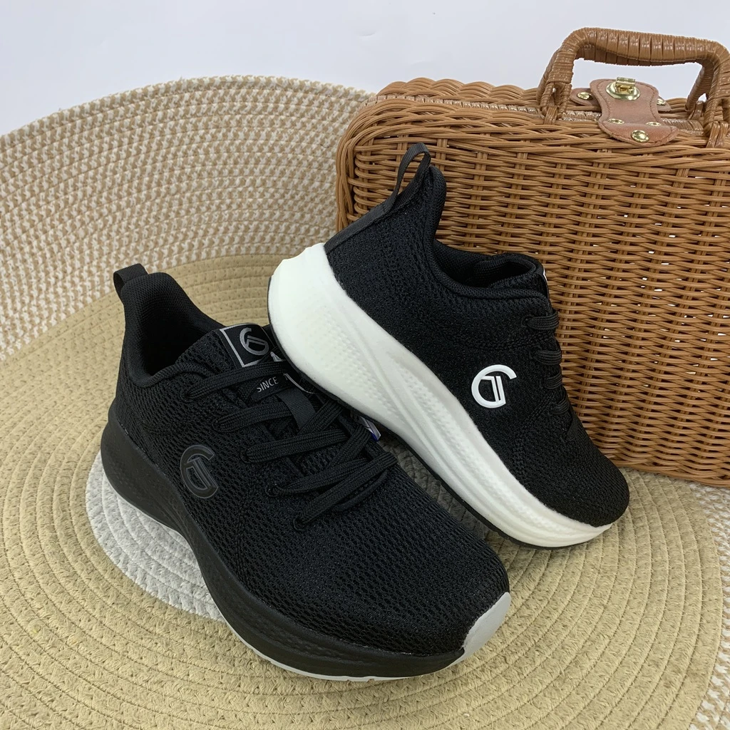 D932(运动码）男女鞋 新款低帮网面系带轻便舒适时尚休闲运动鞋1仓