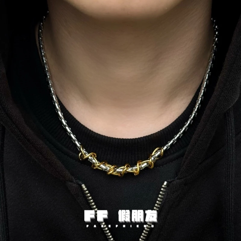 钛钢项链  FF假朋友| 2025蛇年原创金银灵蛇男女中性不掉色锁骨链
