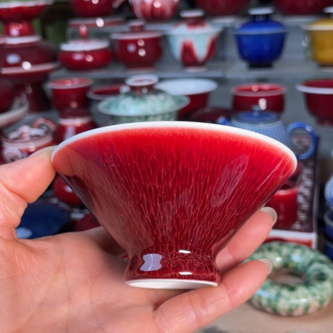 景德镇原矿釉斗笠杯