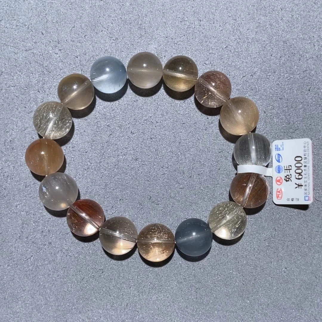 未镶嵌水晶手链彩兔毛14m