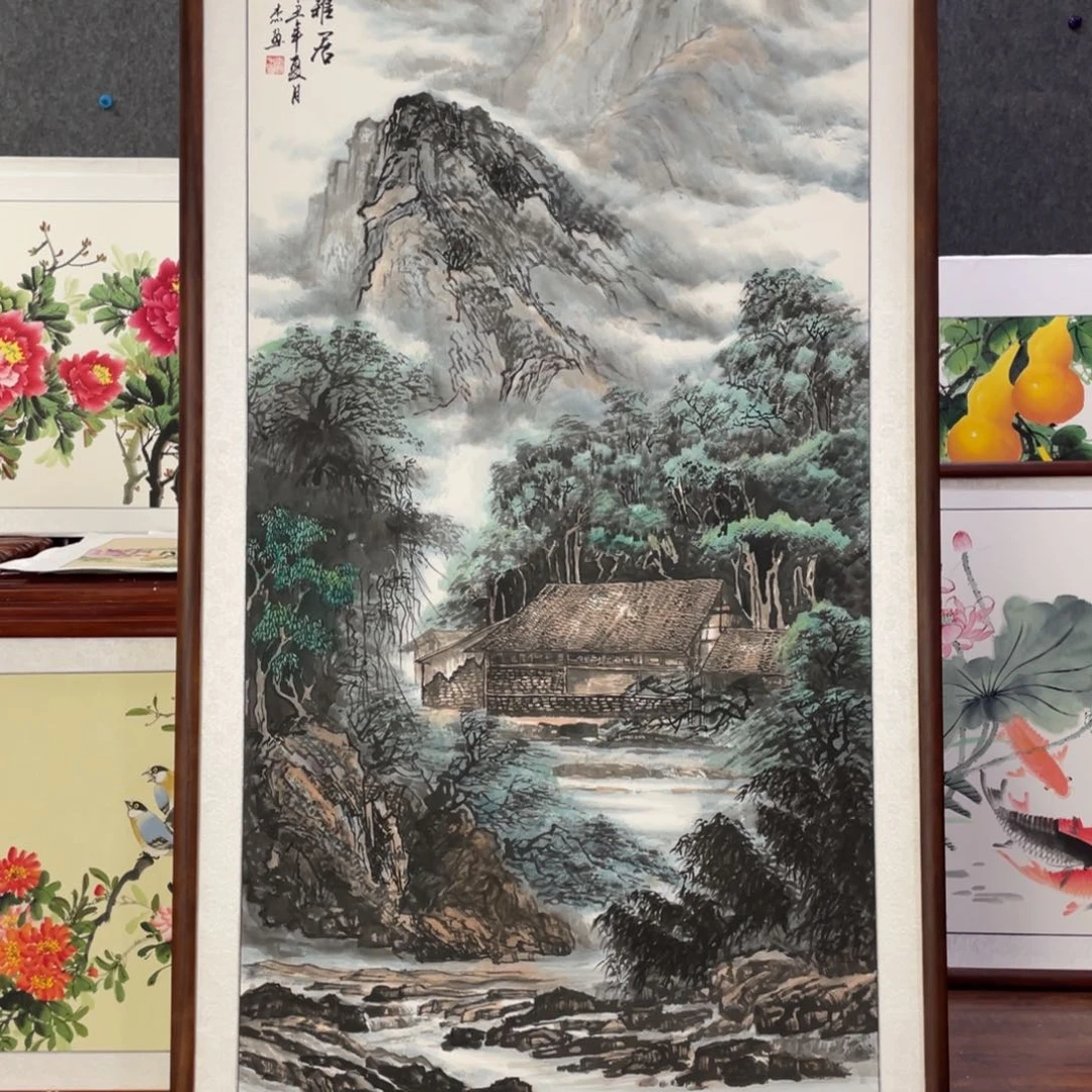 国画带框尺寸83*163厘米